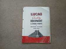 Equipamiento y repuestos Lucas para motocicletas 1958-1962 - catálogo vintage... segunda mano  Embacar hacia Mexico