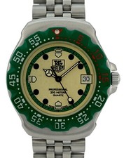 Usado, Tag Heuer 35mm pulseira de relógio masculina Fórmula 1 verde luminosa F1 494/8! Ref: 372.513! comprar usado  Enviando para Brazil