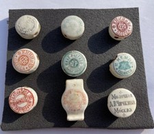 Coleção de tampas de garrafa de cerveja antigas pré-1900 9 peças. Original 100% comprar usado  Enviando para Brazil