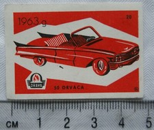 vintage Matchbox Label - Drava - Vintage Car - 1963g comprar usado  Enviando para Brazil