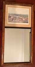 Espelho de parede e cena de caça à raposa cavalos vintage em linda moldura 21,5” de altura 11,5 de largura comprar usado  Enviando para Brazil