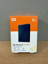 Novo! Disco rígido externo portátil WD 4TB My Passport Mac Navy WDBA2F0040BBL-WESN comprar usado  Enviando para Brazil