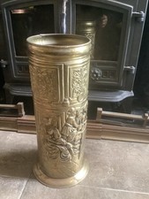 Vintage brass embossed for sale  BIRMINGHAM