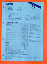 IVECO / FICHE TECHNIQUE / DAILY 35 - 8 / CHASSIS CABINE de 1988, usado comprar usado  Enviando para Brazil