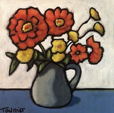 Tableau fleurs zinnias d'occasion  Saint-Erme-Outre-et-Ramecourt