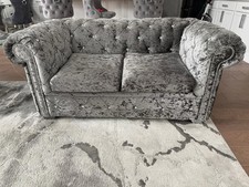 Sofá/sofá luxuoso cinza veludo esmagado cinza 2+2 lugares, usado comprar usado Sofá/sofá luxuoso cinza veludo esmagado cinza 2+2 lugares, usado comprar usado  Enviando para Brazil