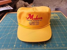 Chapéu Snapback Vintage Nissin MODERN BETON PUMPING Inc. Newington CT. Amarelo comprar usado  Enviando para Brazil