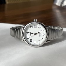 Relógio Feminino TIMEX EASY READER Expansão Tom Prata 25mm - T2H371 MSRP: US$ 63 comprar usado  Enviando para Brazil