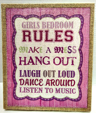Girls bedroom rules for sale  Kings Mountain