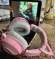 Fone de Ouvido Analógico Razer Kraken Kitty Pro V2 Orelhas de Gato Fone de Ouvido para Jogos com Fio Rosa comprar usado  Enviando para Brazil