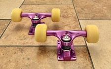 Caminhões de skate Titan Ti-Lite 7,75 roxos ocos com rodas e rolamentos comprar usado  Enviando para Brazil