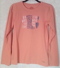 LIFE IS GOOD Camiseta Feminina Pequena Triturador Laranja Manga Longa Bota de Jardinagem  comprar usado  Enviando para Brazil