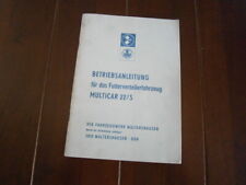 Multicar futterverteilfahrzeug gebraucht kaufen  Oberlichtenau