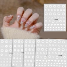 Modelo de estêncil oco 3D coração nail art adesivos dicas faça você mesmo ferramenta de manicure selo↖ comprar usado  Enviando para Brazil