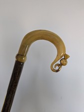 Antiga vara de caminhada carneiro chifre pastores bandido cabo esculpido em cardo 94cm (37"), usado comprar usado  Enviando para Brazil