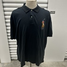 Camisa polo de golfe 2005 Ralph Lauren preta Big Pony 2XL, usado comprar usado  Enviando para Brazil