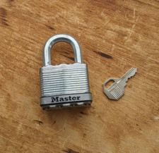 Metal master lock for sale  Hopedale