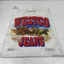 Usado, VINTAGE RETRÔ ORIGINAL Bolsa Plástica Westco Jeans Melbourne Prop Western Advertising comprar usado Usado, VINTAGE RETRÔ ORIGINAL Bolsa Plástica Westco Jeans Melbourne Prop Western Advertising comprar usado  Enviando para Brazil