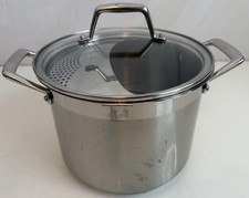 Tampa de filtro de macarrão Tramontina Lock & Drain aço inoxidável 6 qt base tripla comprar usado  Enviando para Brazil
