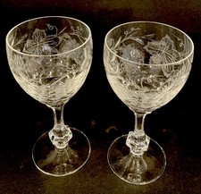 grape etched wine glasses for sale  Modesto