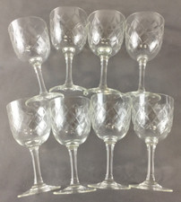 Conjunto de 8 copos de cristal Sasaki redemoinho corte arco design na tigela licor/coquetel, usado comprar usado  Enviando para Brazil