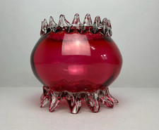 Victorian cranberry bowl for sale  ILFORD