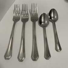 Conjunto de 5 garfos e colheres de chá de aço inoxidável brilhante Wallace Casino comprar usado  Enviando para Brazil