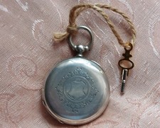 Antigo relógio de bolso prata chave vento 1890 - [45mm] comprar usado  Enviando para Brazil
