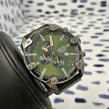 Relógio cronógrafo masculino Diesel 49 mm quartzo cravado aço inoxidável couro DZ4626, usado comprar usado  Enviando para Brazil