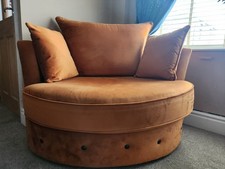 Velvet orange swivel for sale  ACCRINGTON