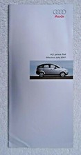 Audi price list for sale  BOURNEMOUTH