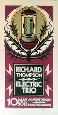 Pôster trio elétrico Richard Thompson assinado serigrafia por Gary Houston, usado comprar usado  Enviando para Brazil