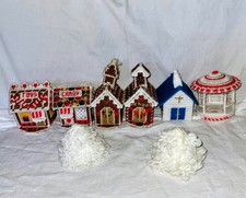 Conjunto de 8 árvores gazebo casa loja de doces igreja lona plástico vila de Natal comprar usado  Enviando para Brazil