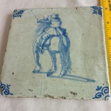 Antique delft tile for sale  OTLEY