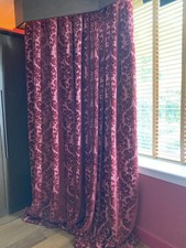 Burgundy patterned velvet for sale  ABERDEEN