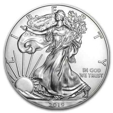 Usado, Moeda de prata American Eagle 2019 1 oz $1 BU - Moeda de dólar comprar usado  Enviando para Brazil
