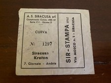 Siracusa kroton biglietto usato  Pistoia