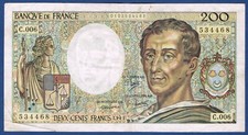 .billet.200 francs montesquieu d'occasion  France