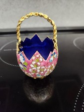 Cloisonné basket egg for sale  Mather