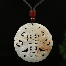 Pingente de jade jade Dragon Phoenix 626 verde vermelho 100% natural grau A certificado comprar usado  Enviando para Brazil