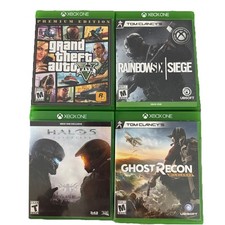 Lote de 4 peças jogos XBOX ONE: GTA V / Rainbow Six / Halo 5 / Tom Clancy Ghost Recon comprar usado  Enviando para Brazil