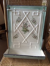 JAPY antique Porte Ustensiles Tôle Émaillée Pensées Fond Bleu 1930 d'occasion  Lyon VI