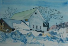 Vintage watercolor snowy for sale  Seminole
