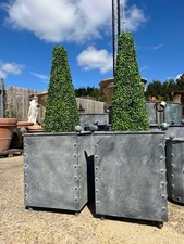Galvanised riveted planter for sale  OAKHAM