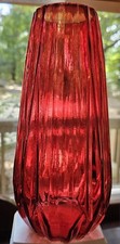 red beautiful clear vase for sale  Jasper