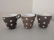 Stackable mugs brown for sale  STAFFORD
