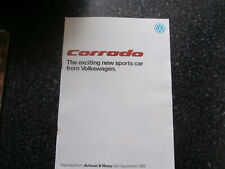 Volkswagen corrado launch for sale  HUNTINGDON