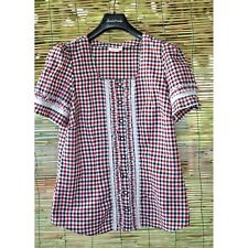 Camicia tirolese quadretti usato  Italia