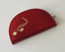 Kit de manicure vintage 6 peças bolso tamanho viagem estojo de couro vermelho fecho com zíper comprar usado  Enviando para Brazil