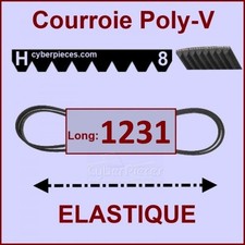 Courroie 1231h8 élastique d'occasion  Diebling